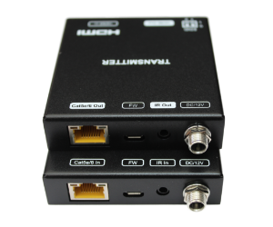 HDMI Extender + IR over CAT5e/6, Zero Latency, 4K/60Hz 4:4:4, HDR, HDMI 2.0, HDCP 2.2, PoC, Audio Extraction, up to 90m