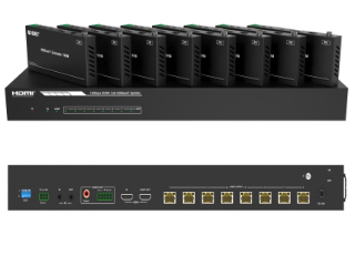 1x4 HDMI (HDBaseT) Splitter over CAT5e/6, 4K/60Hz 4:4:4, HDR, IR Return, RS232, 150m